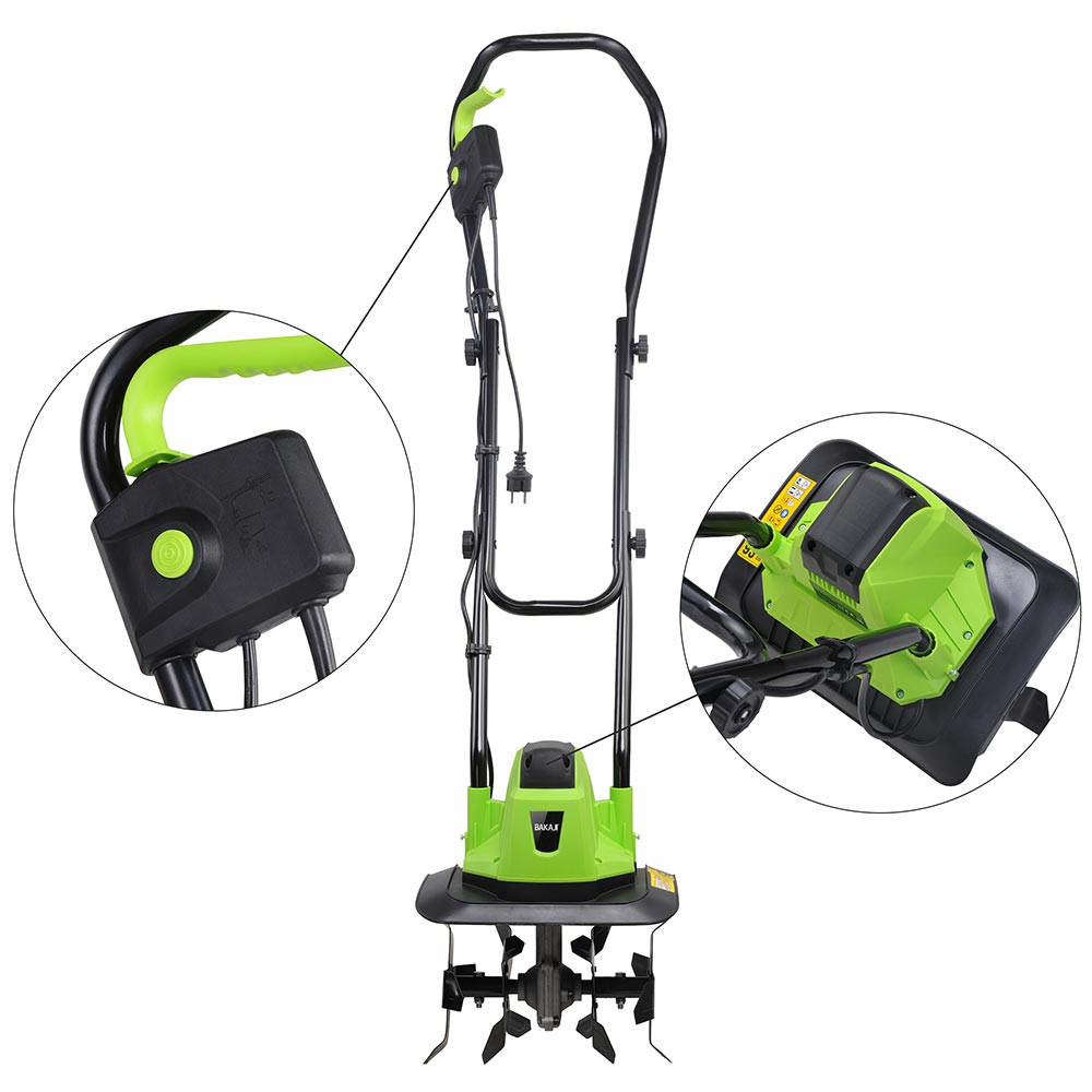 Motozappa Elettrico 750 W Elettrozappa Zappatrice Orto Giardino 30 Cm