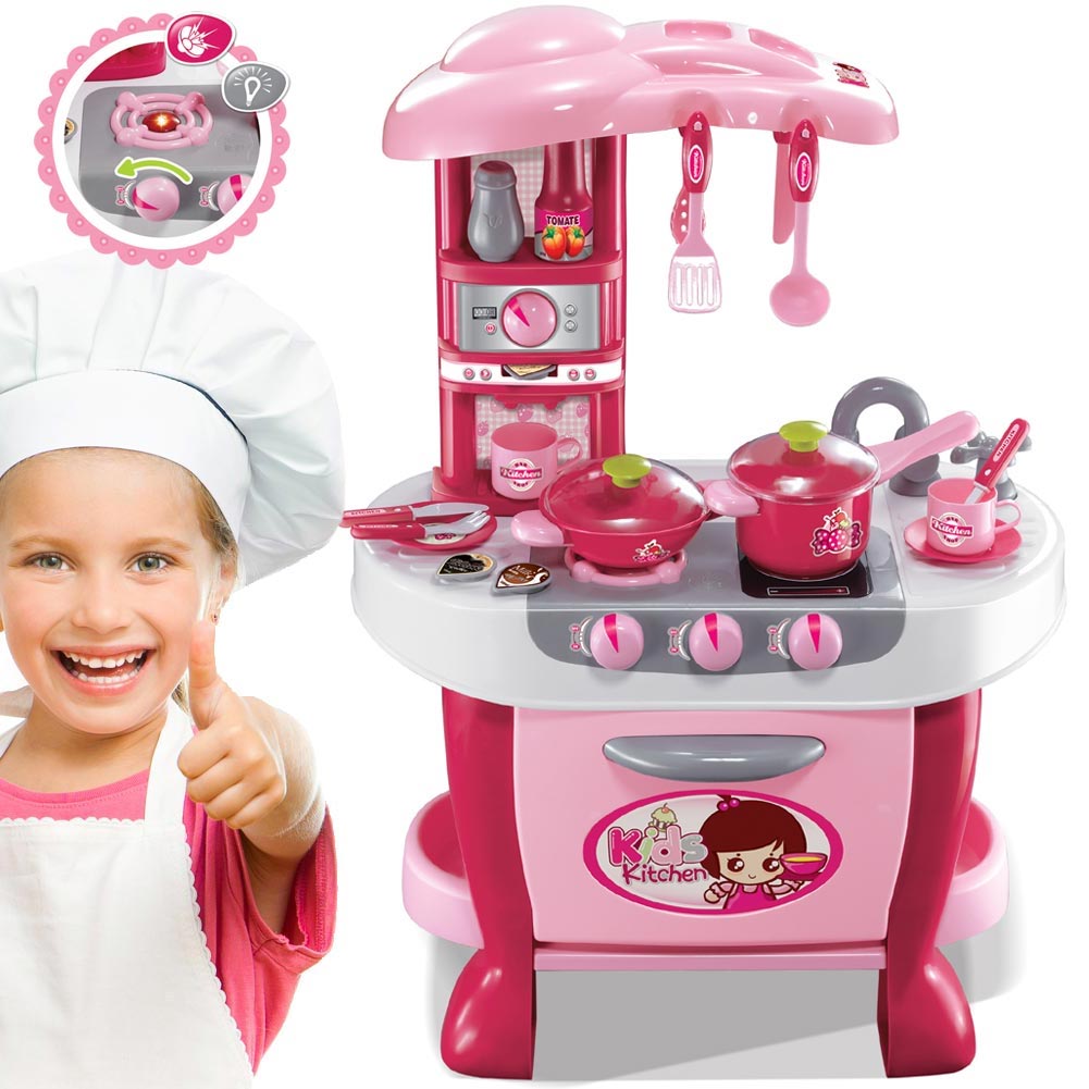 Cucina Per Bambine Giocattolo 31 Accessori Con Stoviglie Luci Suoni Al –  Esplodia