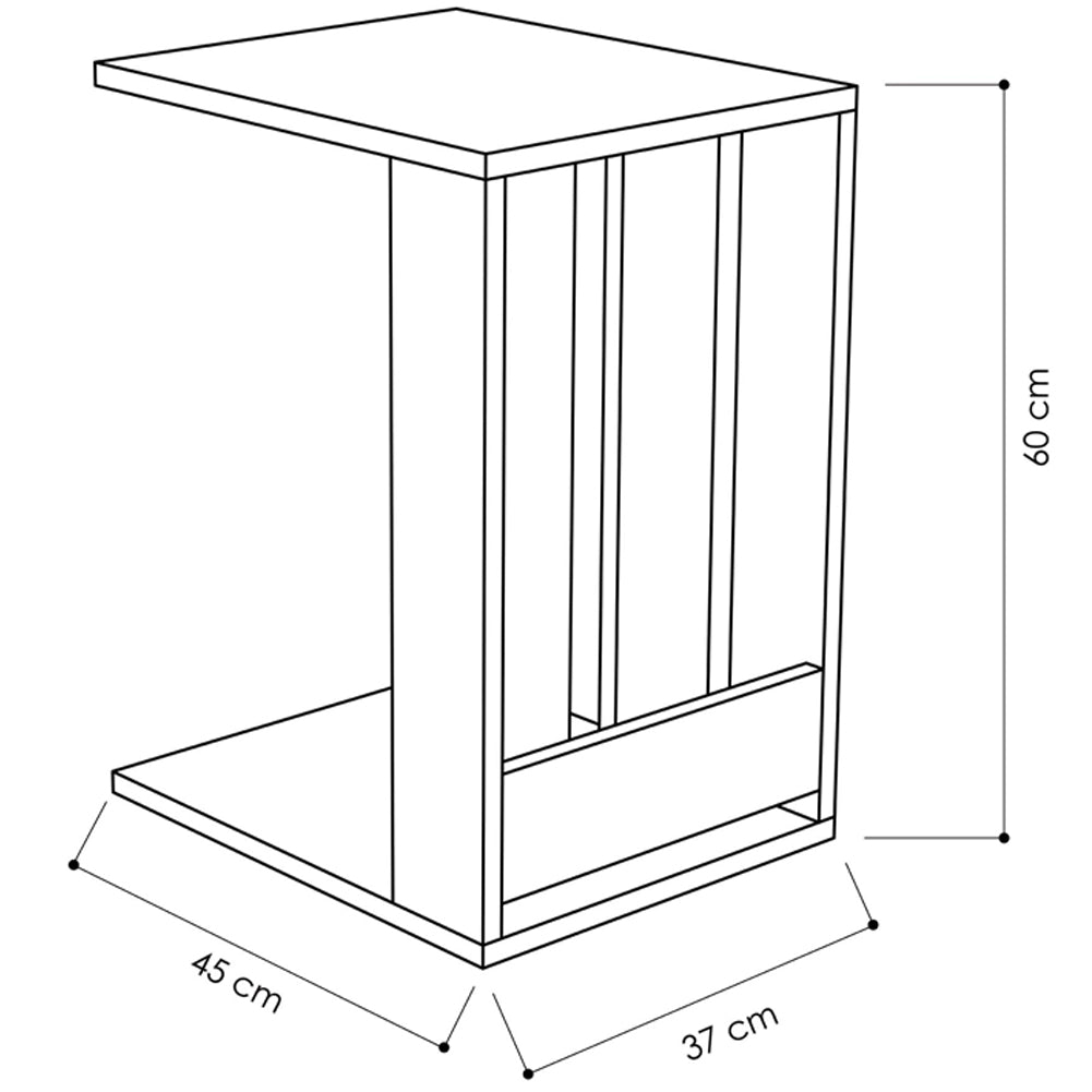 Tavolino Ausiliario con Ruote Design Moderno Mobile Letto Divano Color –  Esplodia