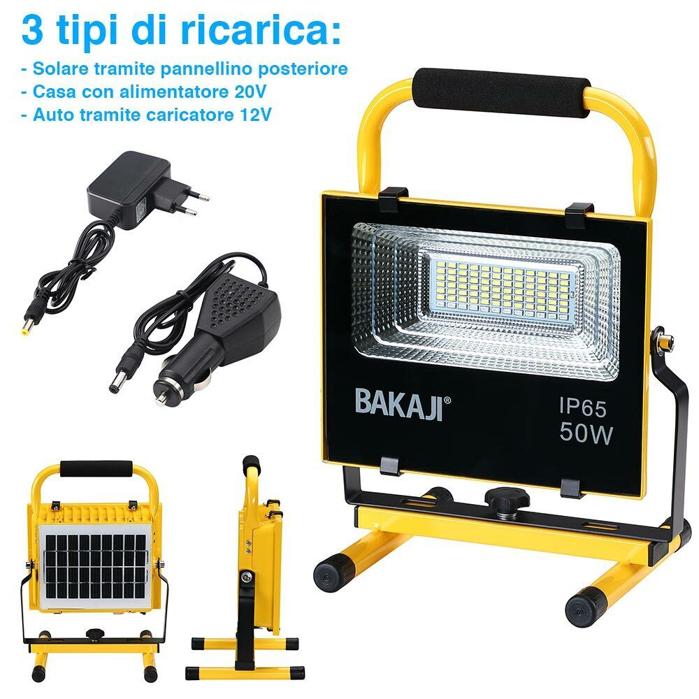 KIT SOLARE ILLUMINAZIONE 50W 12V PER INTERNI 5 LAMPADE LED - AUTONOMIA 5 ORE