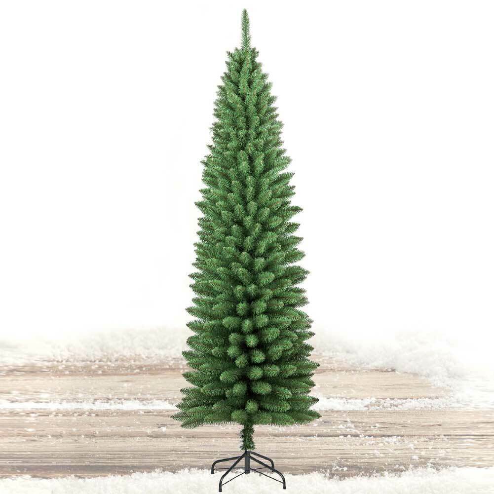 Albero Di Natale 150cm Silvestre Slim 278 Rami Super Folto Verde Base