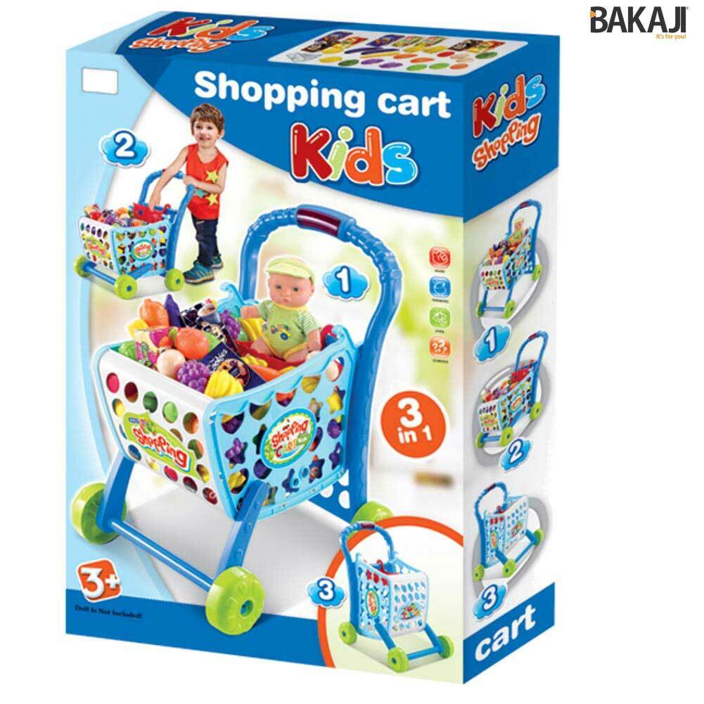 Carrello Spesa Giocattolo Supermercato Bambini Colori Assortiti