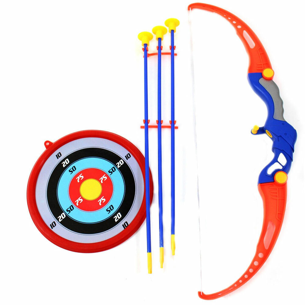 Set Arciere Per Bambini Con Arco 4 Frecce Bersaglio Muro E Tracolla Po