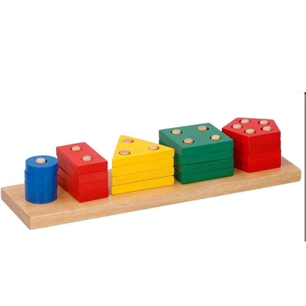 Costruzioni Incastro con Formine Giocattolo Bambini Legno 20pz