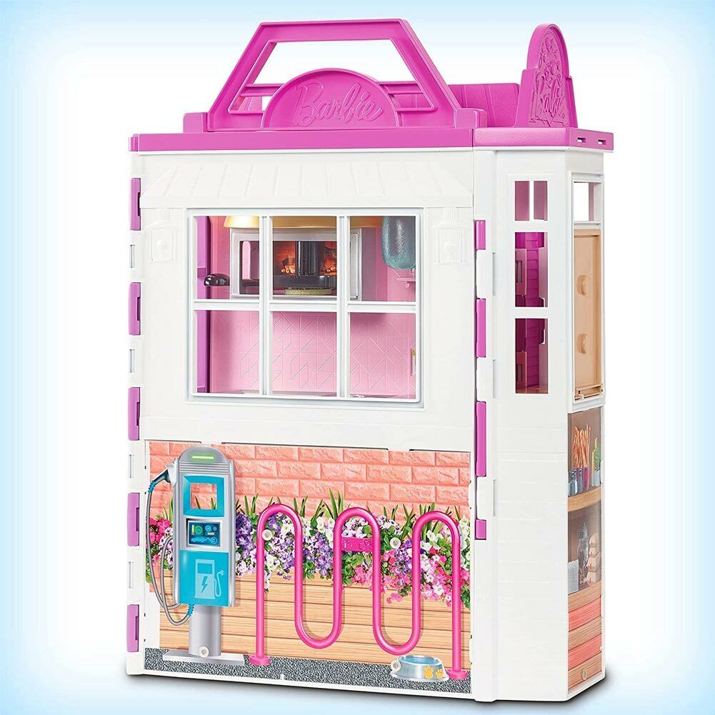 Playset Ristorante di Barbie Richiudibile con Bambola Cucina e Accesso