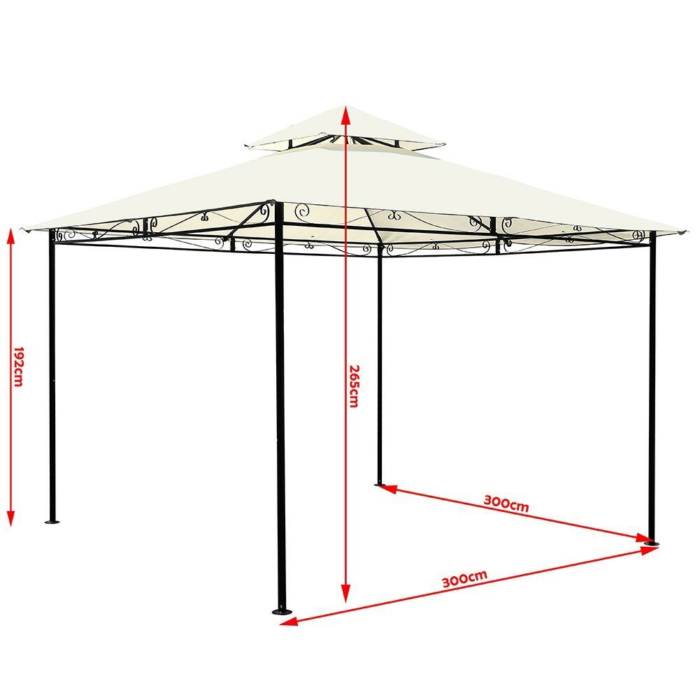 Gazebo Giardino 3x3 mt in Metallo con Telo Tendone Party Antipioggia P –  Esplodia