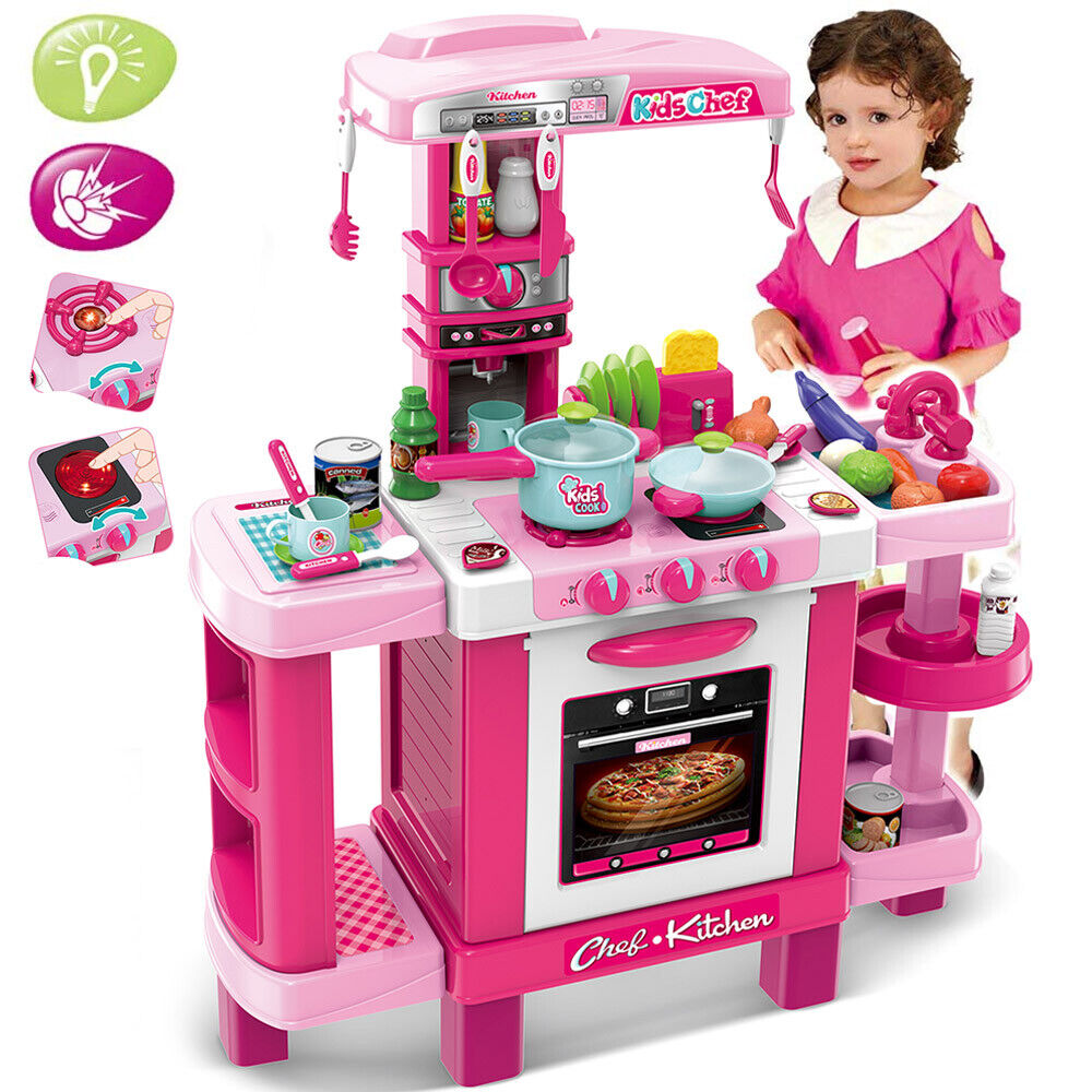 Cucina Giocattolo Bambini con Luci e Suoni 34 Accessori Gioco 87x78x29 –  Esplodia