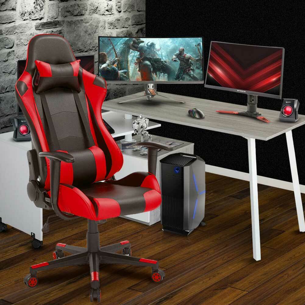 Scrivania Gaming per PC Design Ergonomico Rosso/Nero - Scrivanie per  computer - Arredamento Ufficio - Ufficio