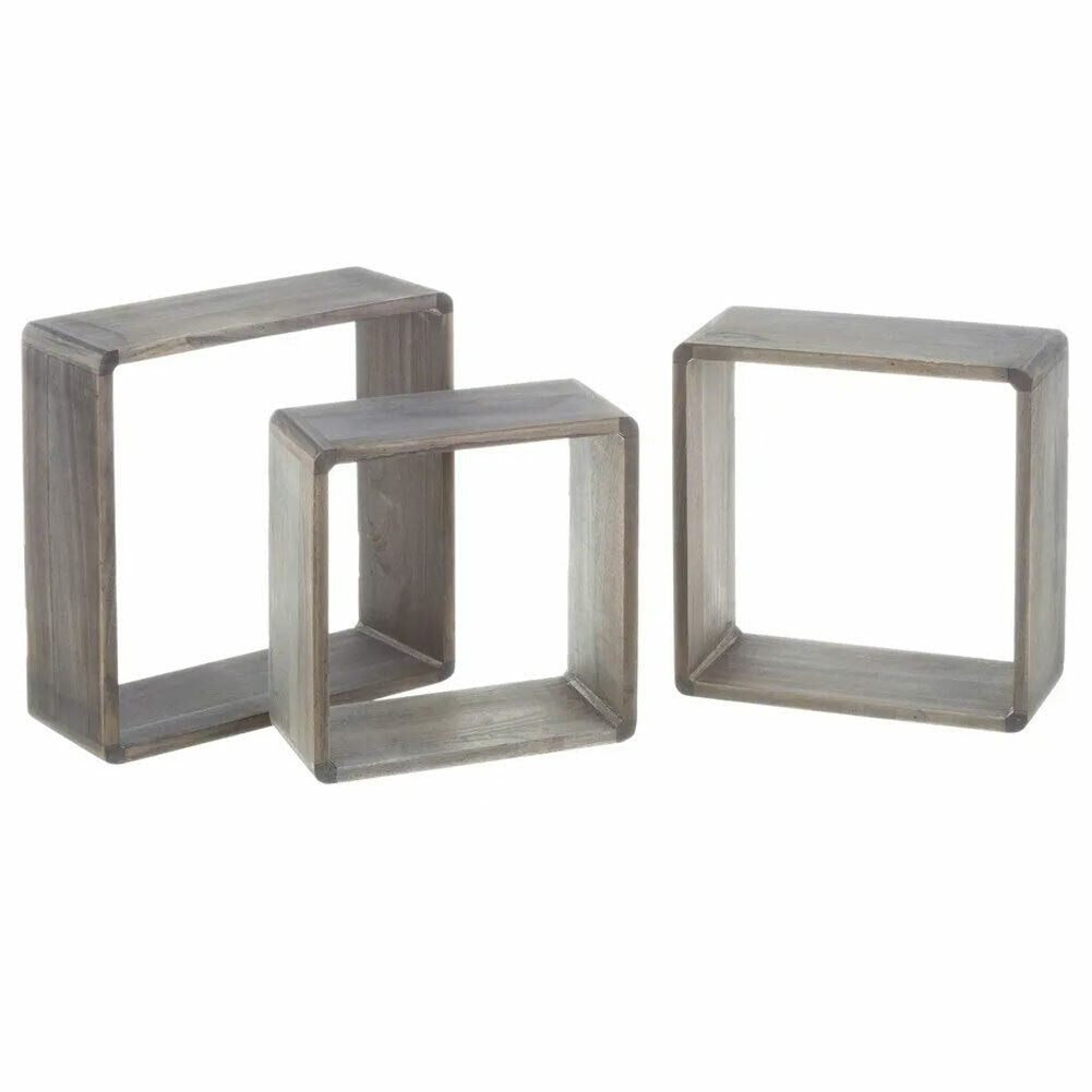 Set 3 Mensole da Parete Moderne Design Cubo Mensola Scaffale in Legno –  Esplodia