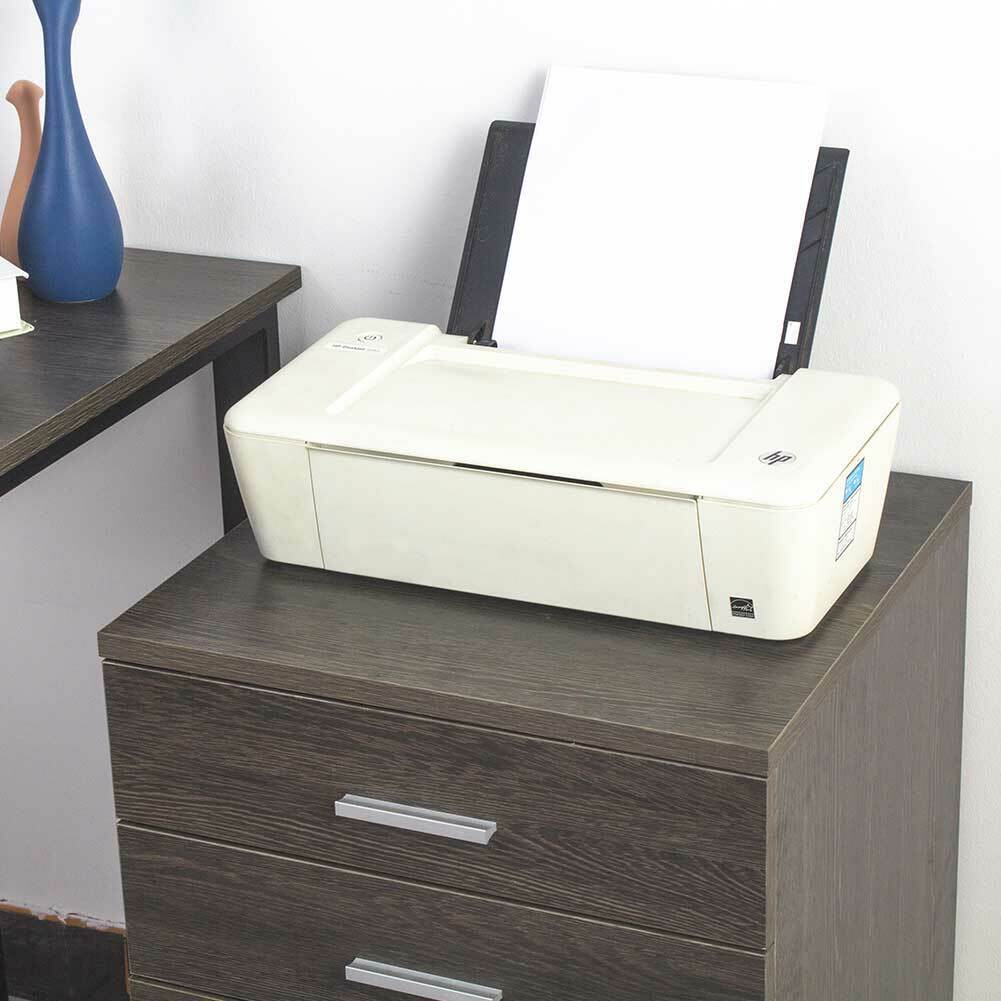 Cassettiera Scrivania Ufficio Legno MDF Mobiletto Stampante 3 Cassetti  Bianco