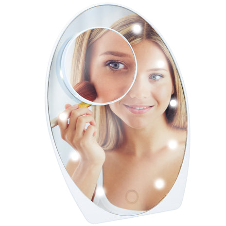 Specchio Cosmetico per Trucco Specchietto Makeup con 36 Luci Led  Richiudibile