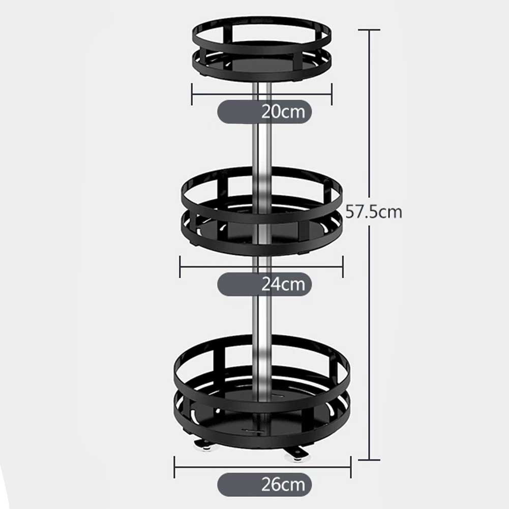 Supporto Dispenser Contenitore Porta spezie Metallo 3 Ripiani