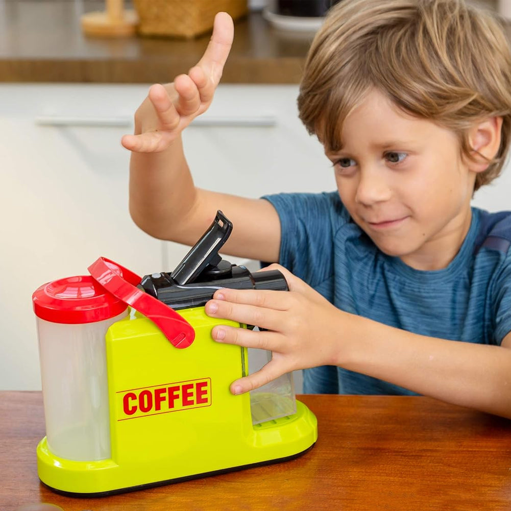 Macchina da caffè in legno per bambini - un giocattolo alla moda