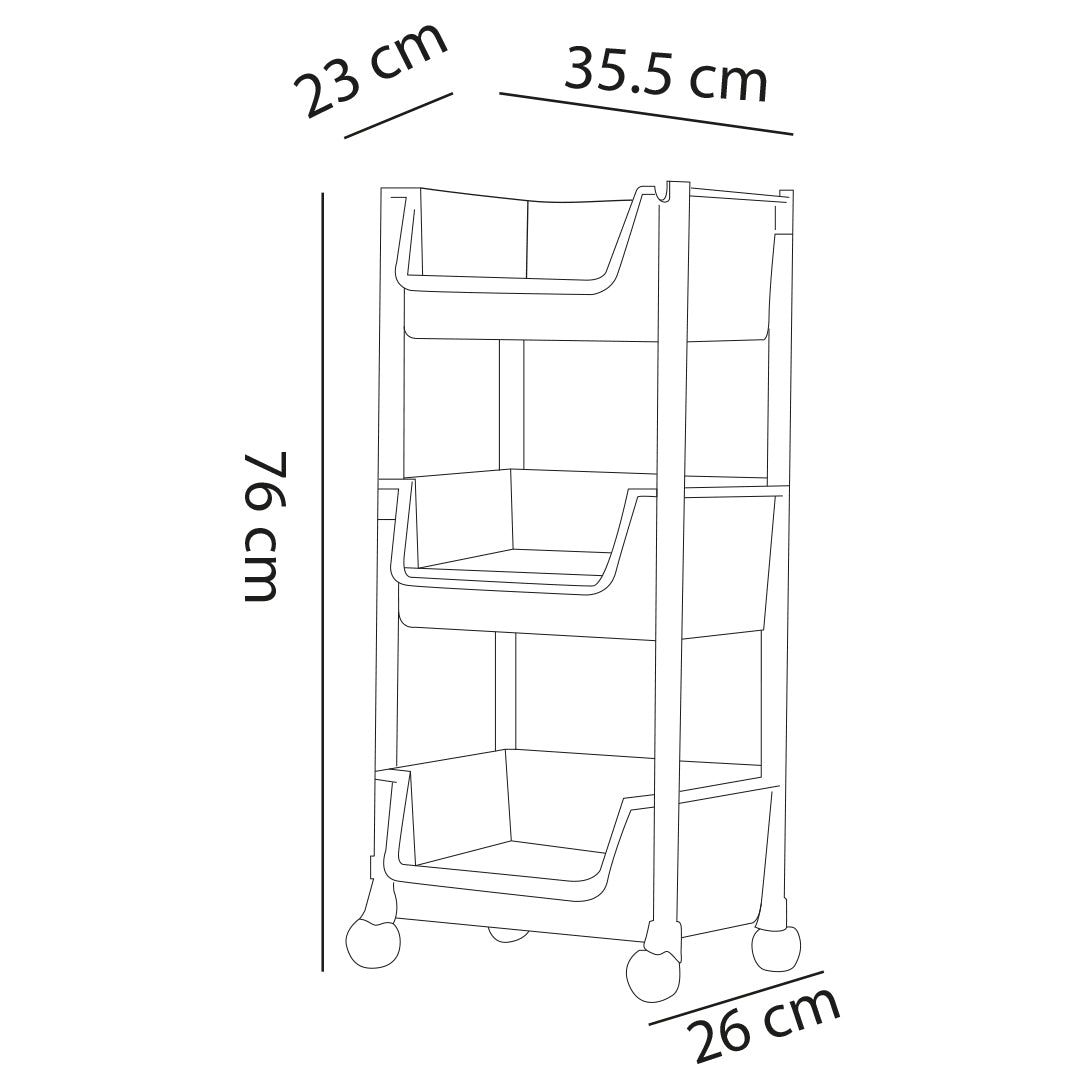 Carrello Multiuso con Ruote Scaffale Portaoggetti Libreria Salvaspazio –  Esplodia