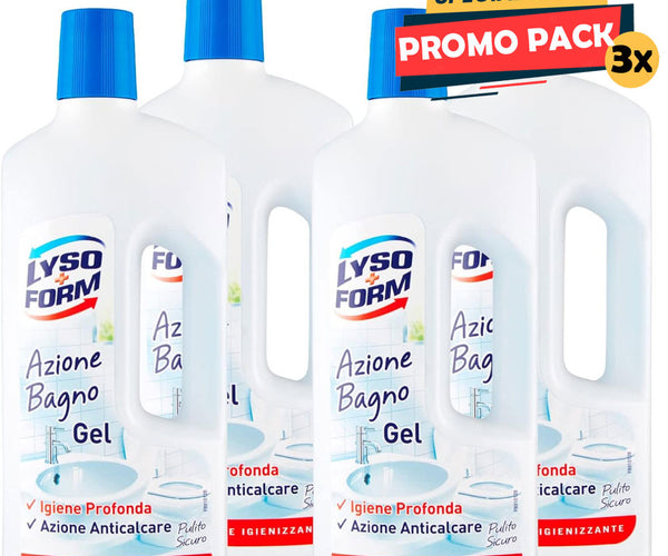 4 x 750 ml Lysoform Azione Bagno Gel Detergente Igienizzante Anticalca