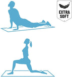 Set 2 x Tappetini Yoga Antiscivolo 175 x 60 cm Materassini Allenamento